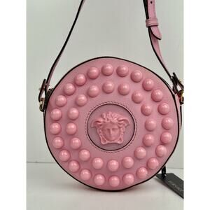 Versace Bag Versus La Medusa Studded Round Camera Bag